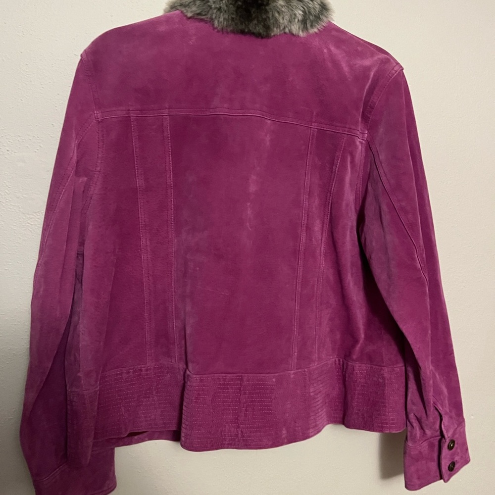 Vintage 100% Leather Suede Jacket - Picture 9 of 12